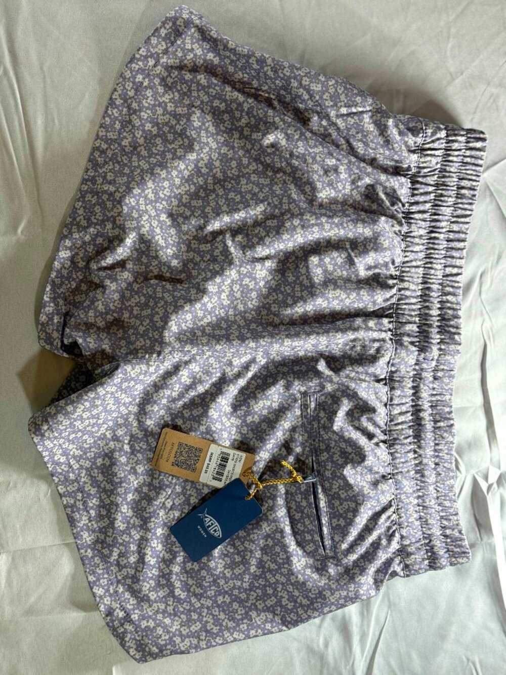 Aftco Strike Shorts Purple floral print w/liner & pockets Women's M New W/Tags!